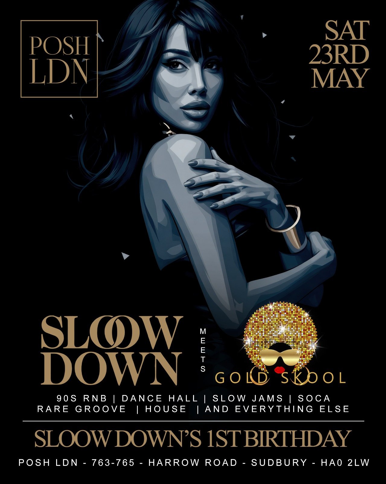 Sloow Down × Gold Skool – Front